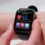 Smart wearable watch showing heartbeat for monitoring